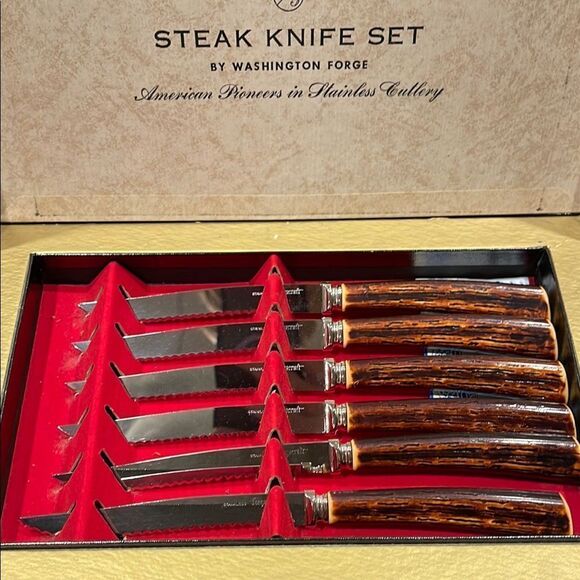 Elegant Brown Knives Set for Kitchen - Picture 1 of 4